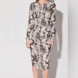 Walter Baker Marble Long Sleeve Dress